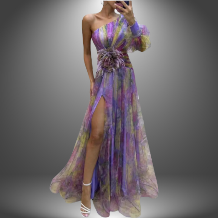 Addison - Bold Floral One-Shoulder Maxi Dress
