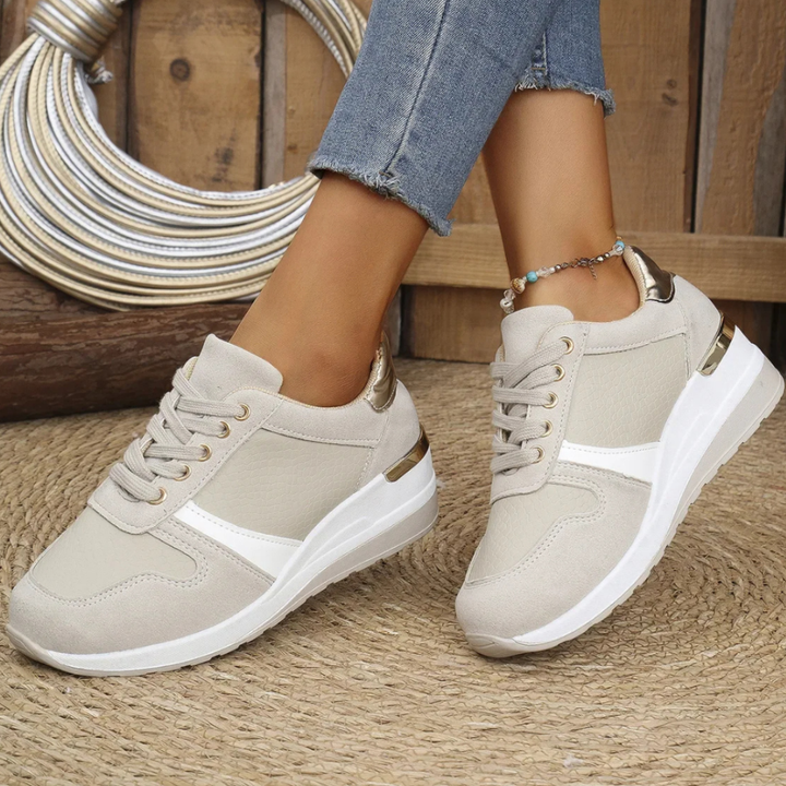 Briar | Women's Suede Lace-Up Hidden Wedge Sneakers