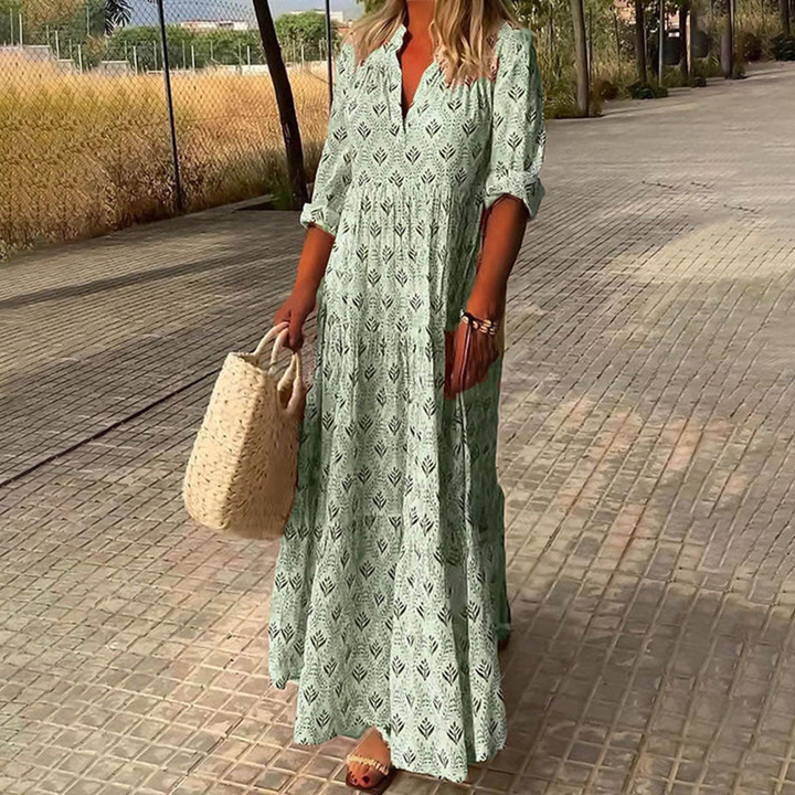 Haven | Women's Linen Short Sleeve Pocket Maxi Dress