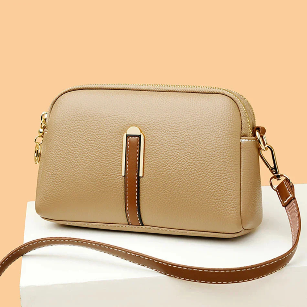 Neve | Women's Leather Zip-Top Compact Crossbody Bag