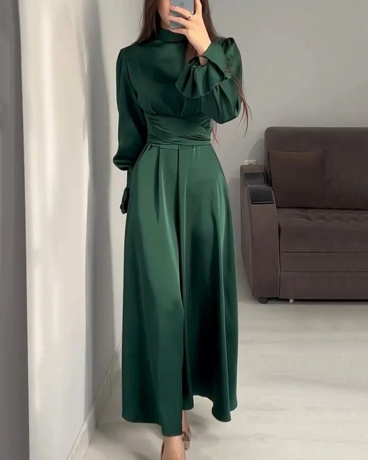 Frost - Elegant Satin Maxi Dress