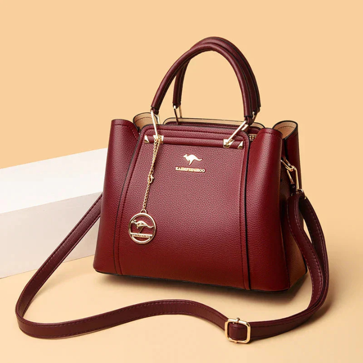 Adele | Women's Leather Structured Top-Handle Crossbody Bag
