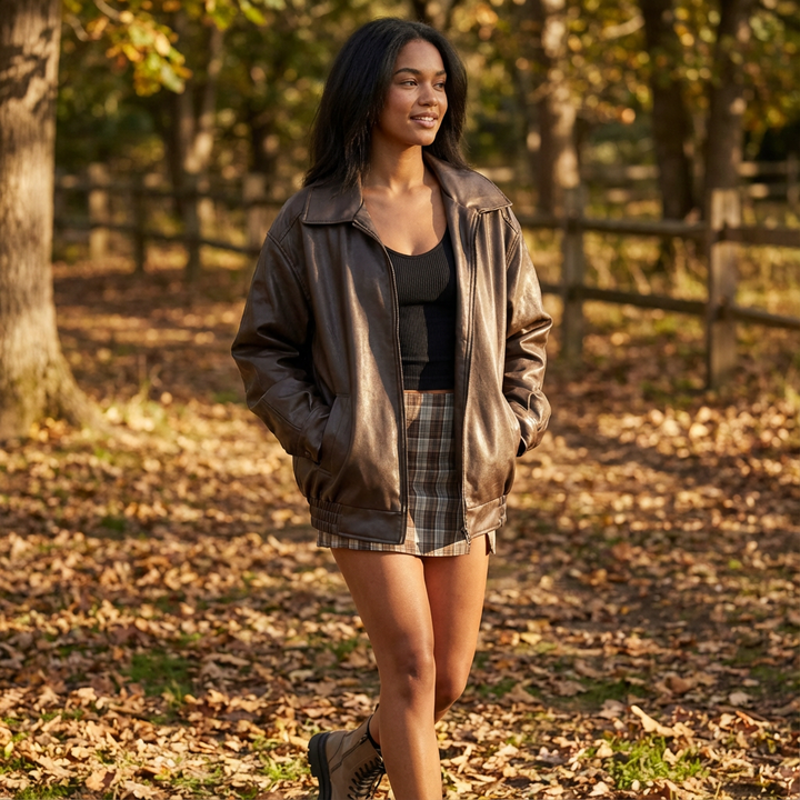 Amy | Women's Oversized Bomber Jacket