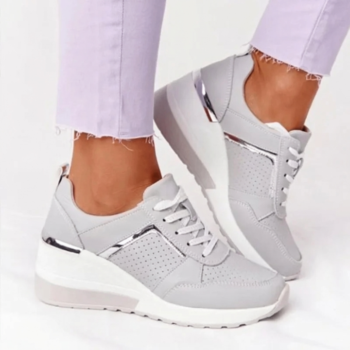 Anika | Women's Breathable Lace-Up Wedge Sneakers