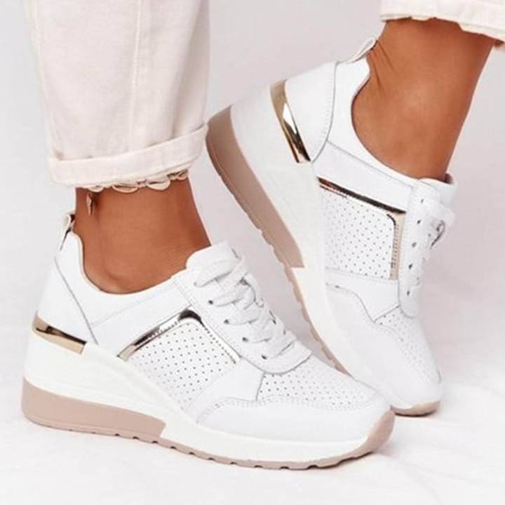 Anika | Women's Breathable Lace-Up Wedge Sneakers