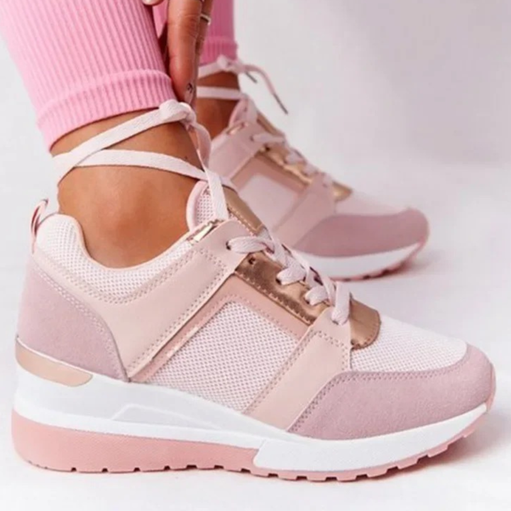 Anika | Women's Breathable Lace-Up Wedge Sneakers