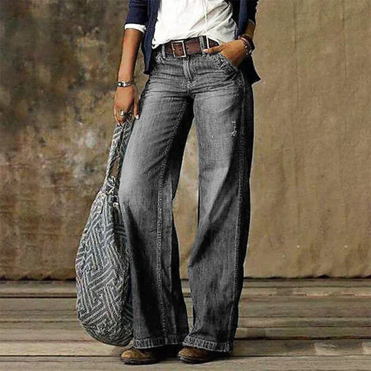 Arden | Women's Denim High Waist Extra Wide Leg Jeans