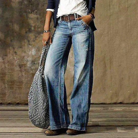 Arden | Women's Denim High Waist Extra Wide Leg Jeans