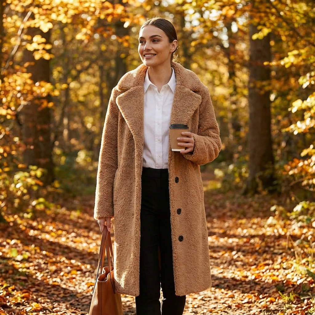 Ava | Women's Oversized Long Teddy Coat