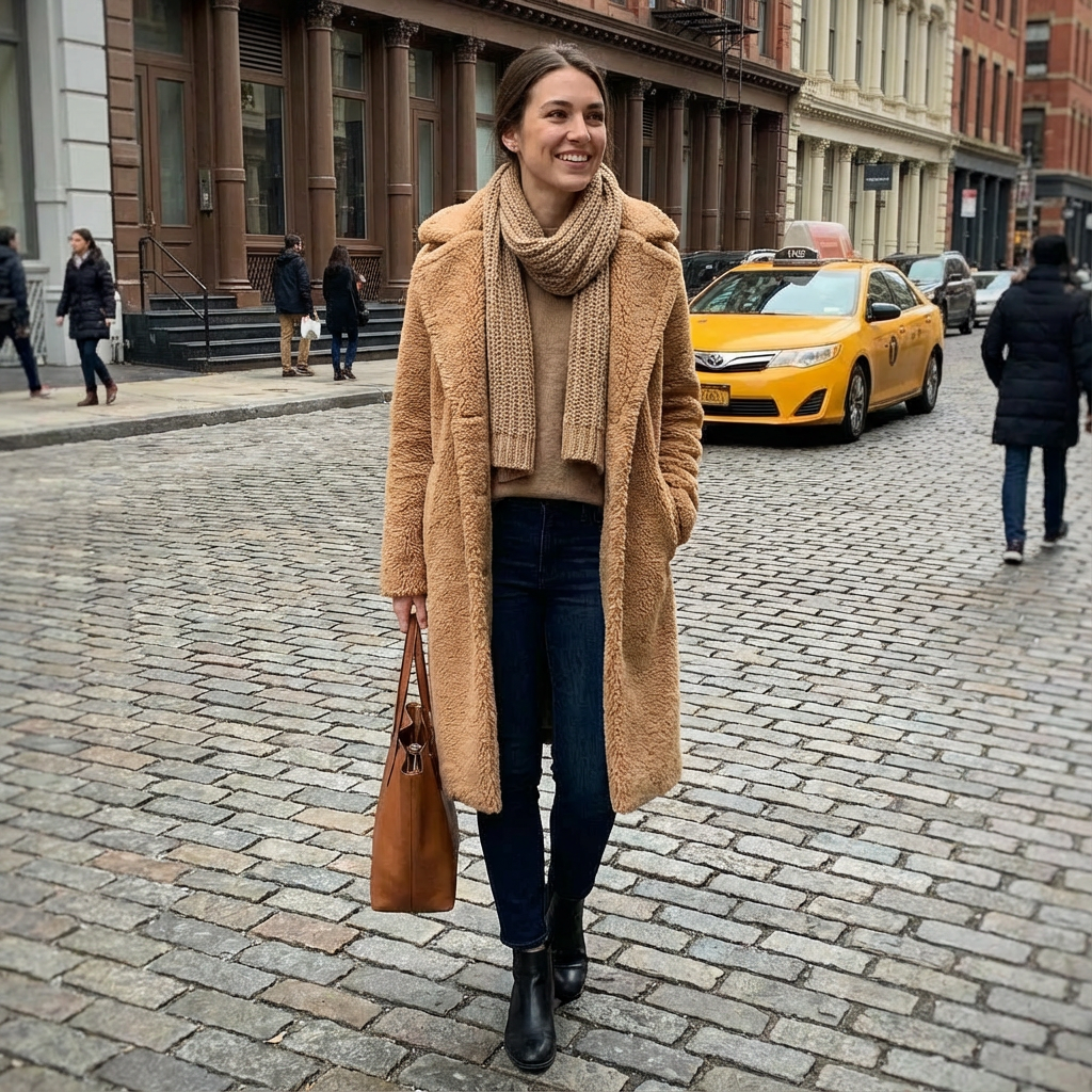 Ava | Women's Oversized Long Teddy Coat