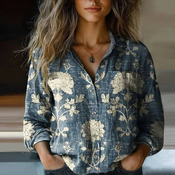 Blythe | Women's Cotton Printed Button-Down Shirt