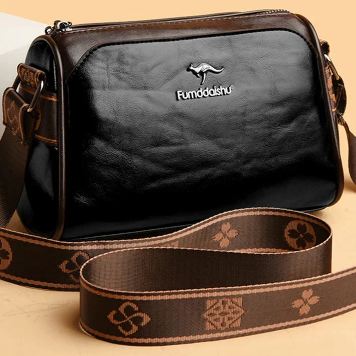 Brynn | Women's Leather Crossbody Bag with Woven Strap Elegant