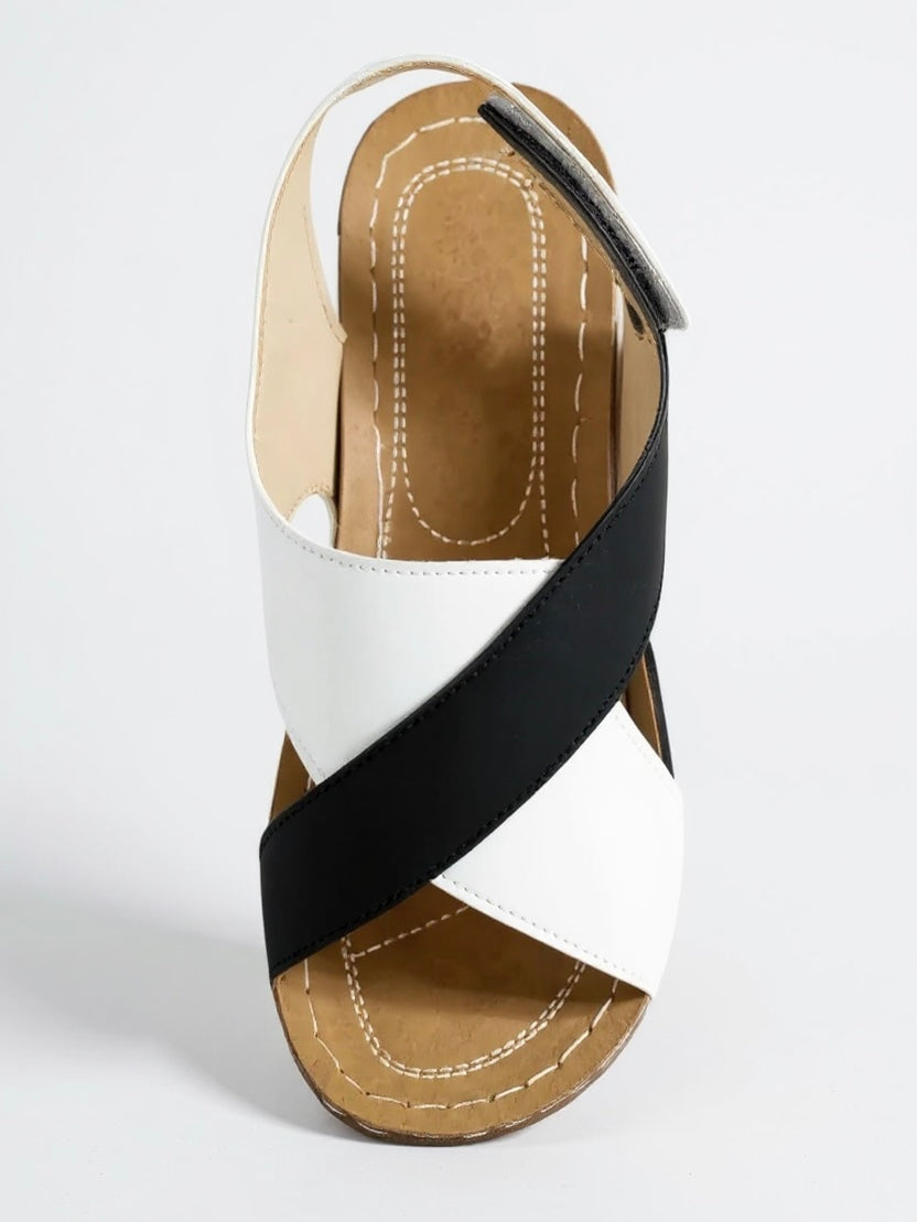 Calla | Women's Orthopedic Leather Crossover Platform Sandals