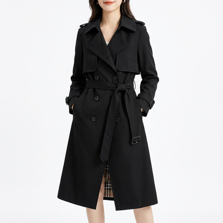 Carmen | Women's Double-Breasted Belted Trench Coat