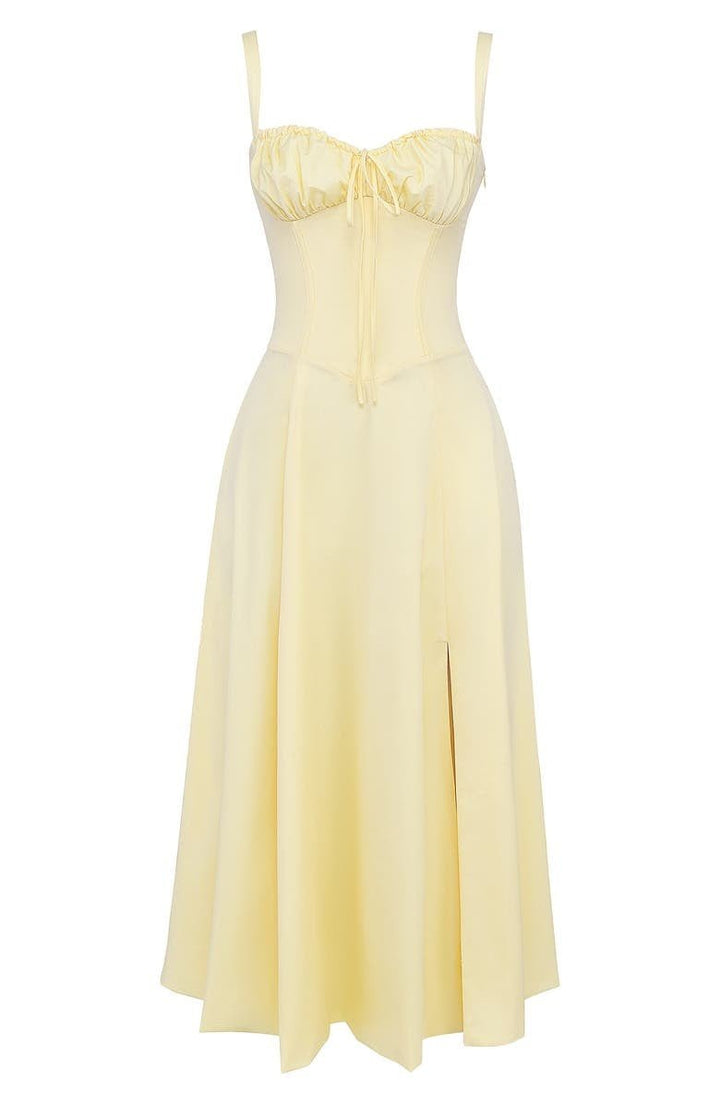 Vespera's Floral Grace | Midi Dress