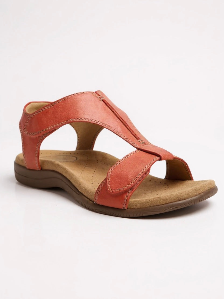 Clara | Women's Orthopedic Leather T-Strap Sandals