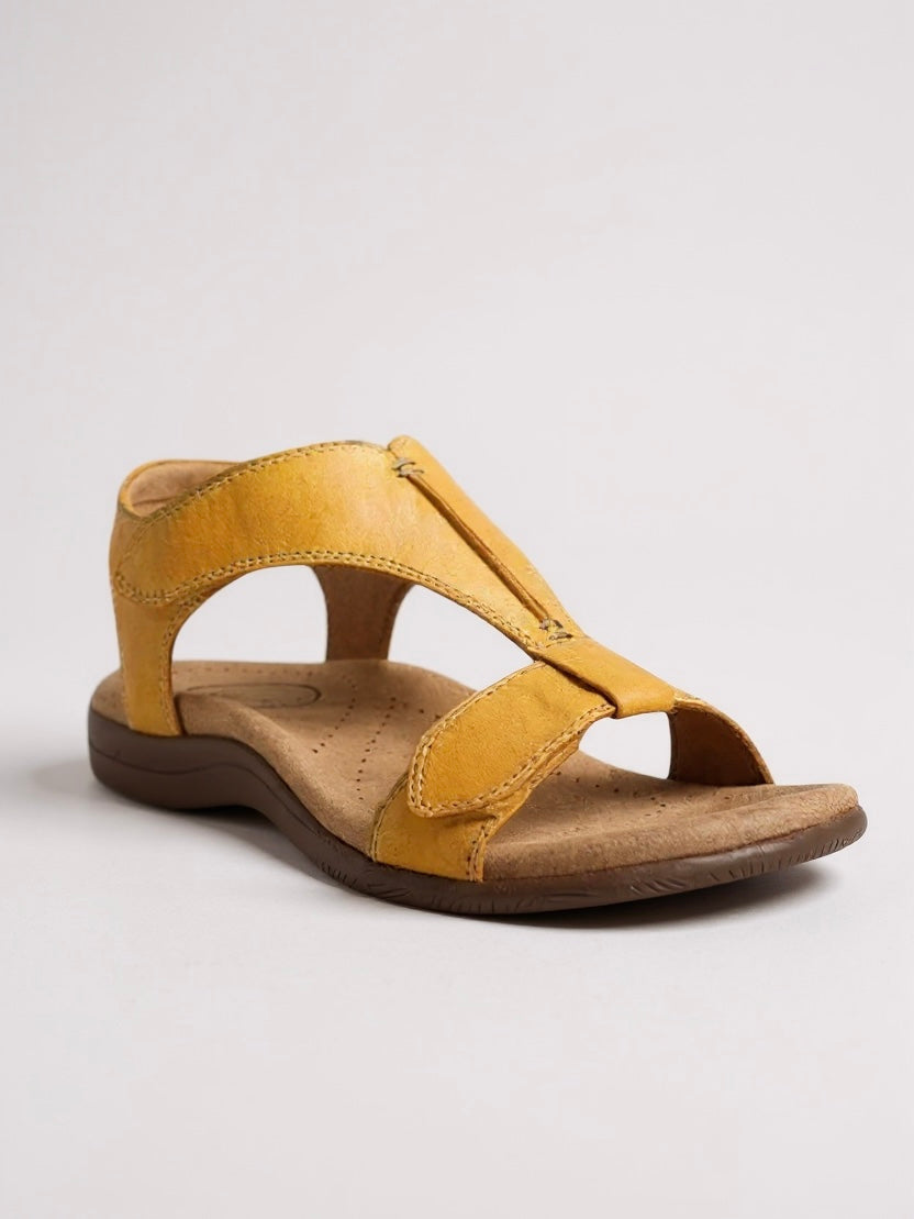 Clara | Women's Orthopedic Leather T-Strap Sandals