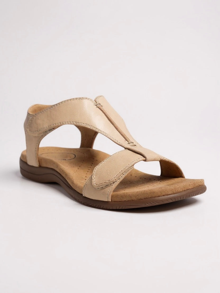 Clara | Women's Orthopedic Leather T-Strap Sandals