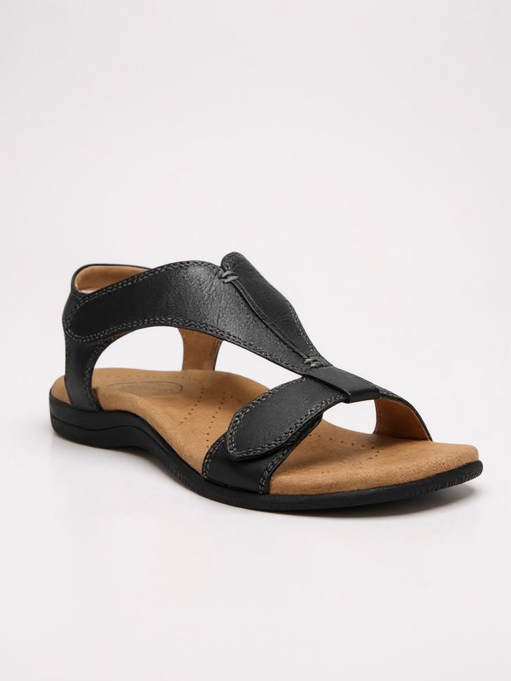 Clara | Women's Orthopedic Leather T-Strap Sandals