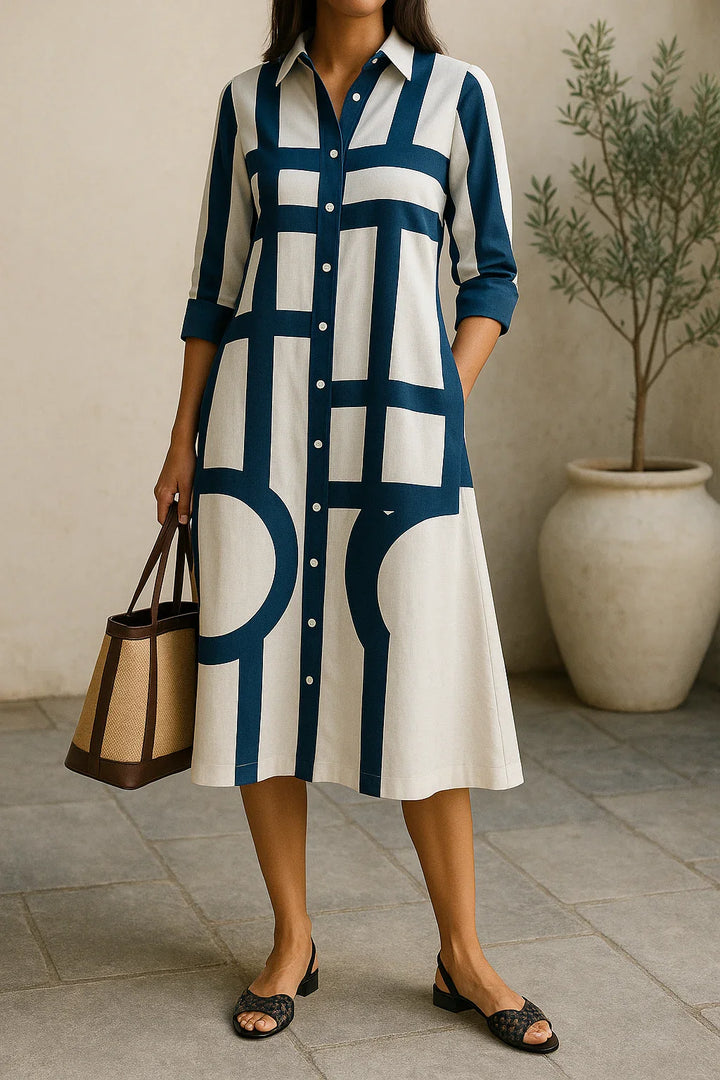 Nadia's Bold Form | Graphic Shirt Dress