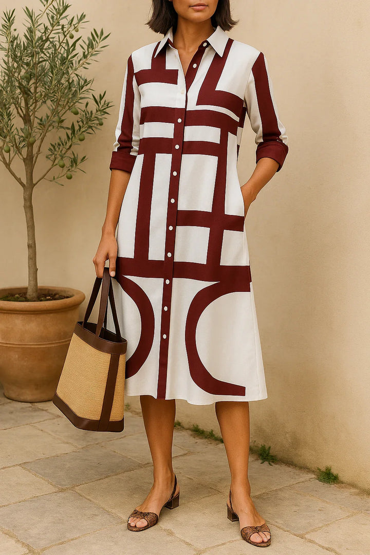 Nadia's Bold Form | Graphic Shirt Dress