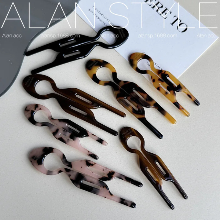 Clementine | Women's Tortoiseshell Acetate U-Shaped Hair Clip