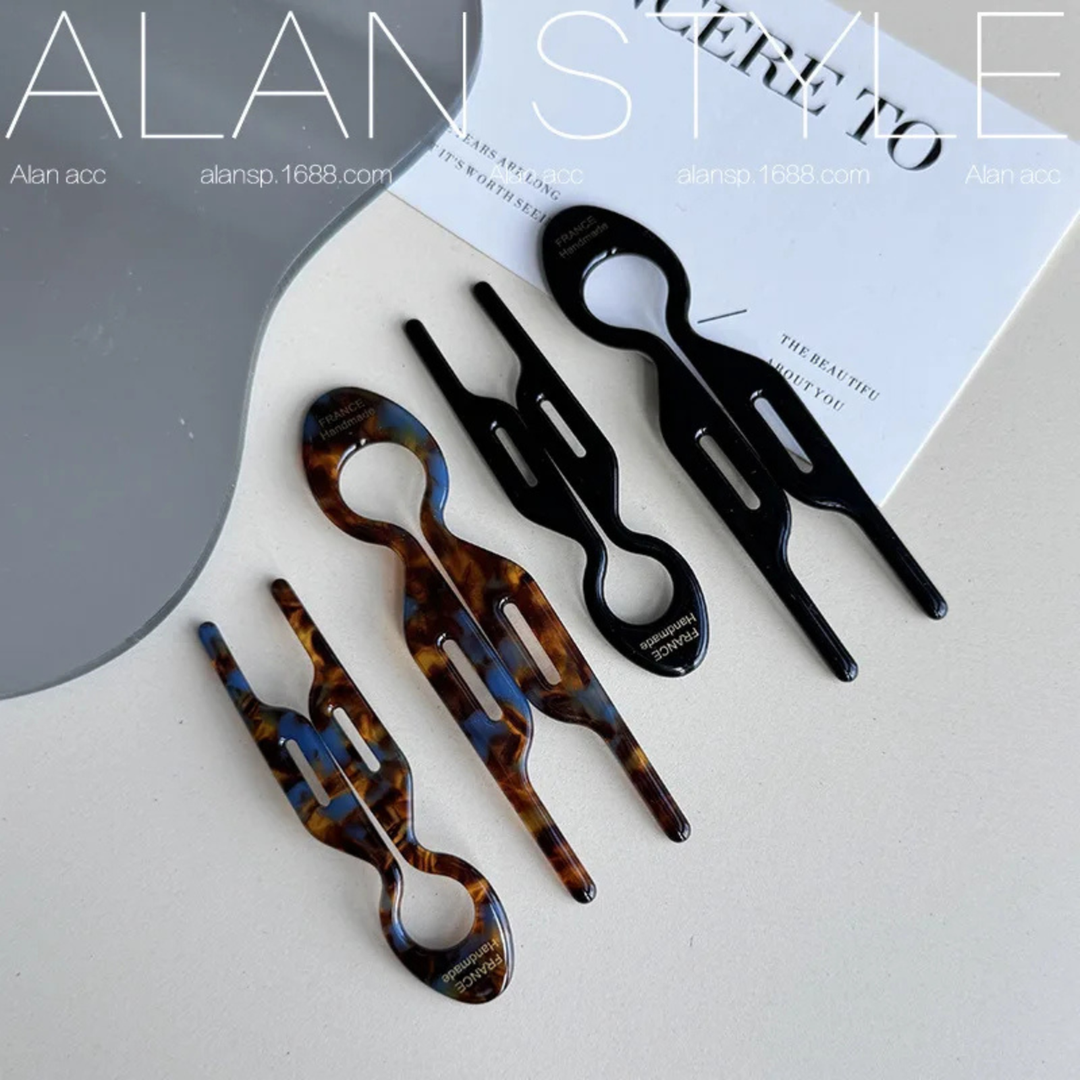 Clementine | Women's Tortoiseshell Acetate U-Shaped Hair Clip