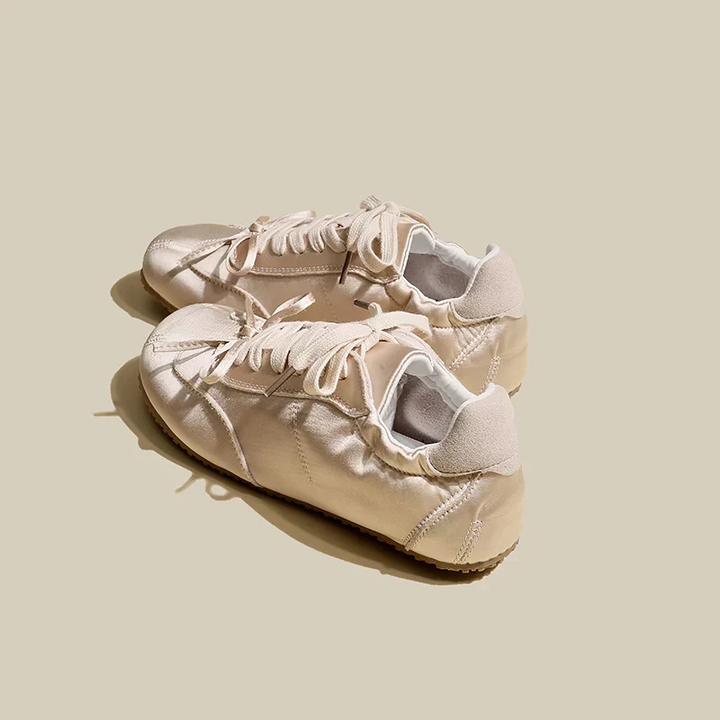 Cleo | Women's Satin Retro Lace Up Sneakers