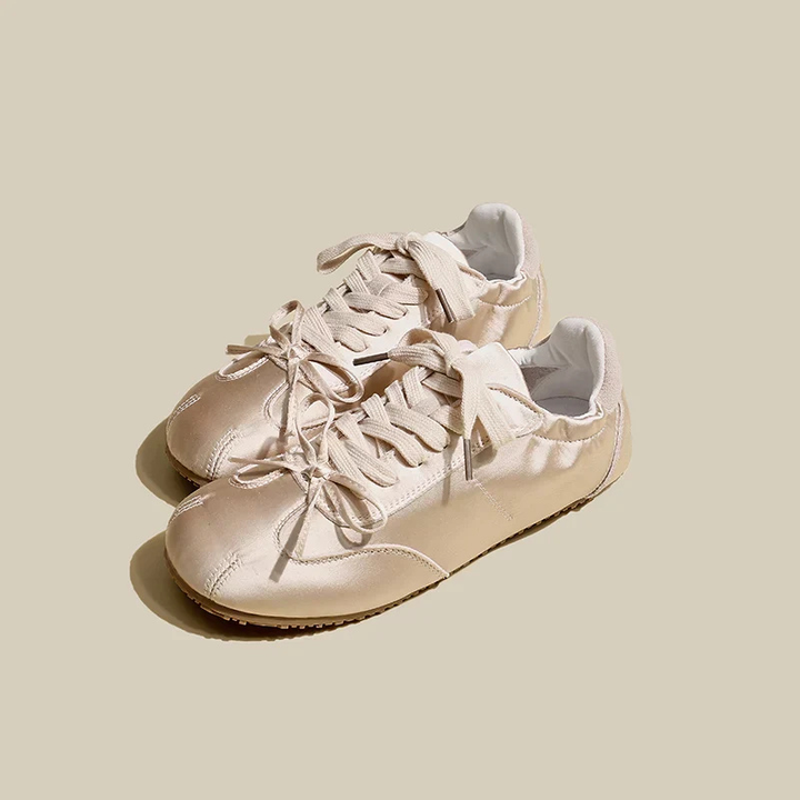 Cleo | Women's Satin Retro Lace Up Sneakers