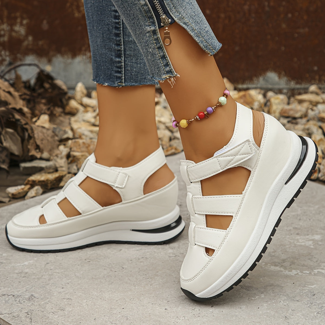 Cosima | Women's Leather Caged Platform Sport Sandals
