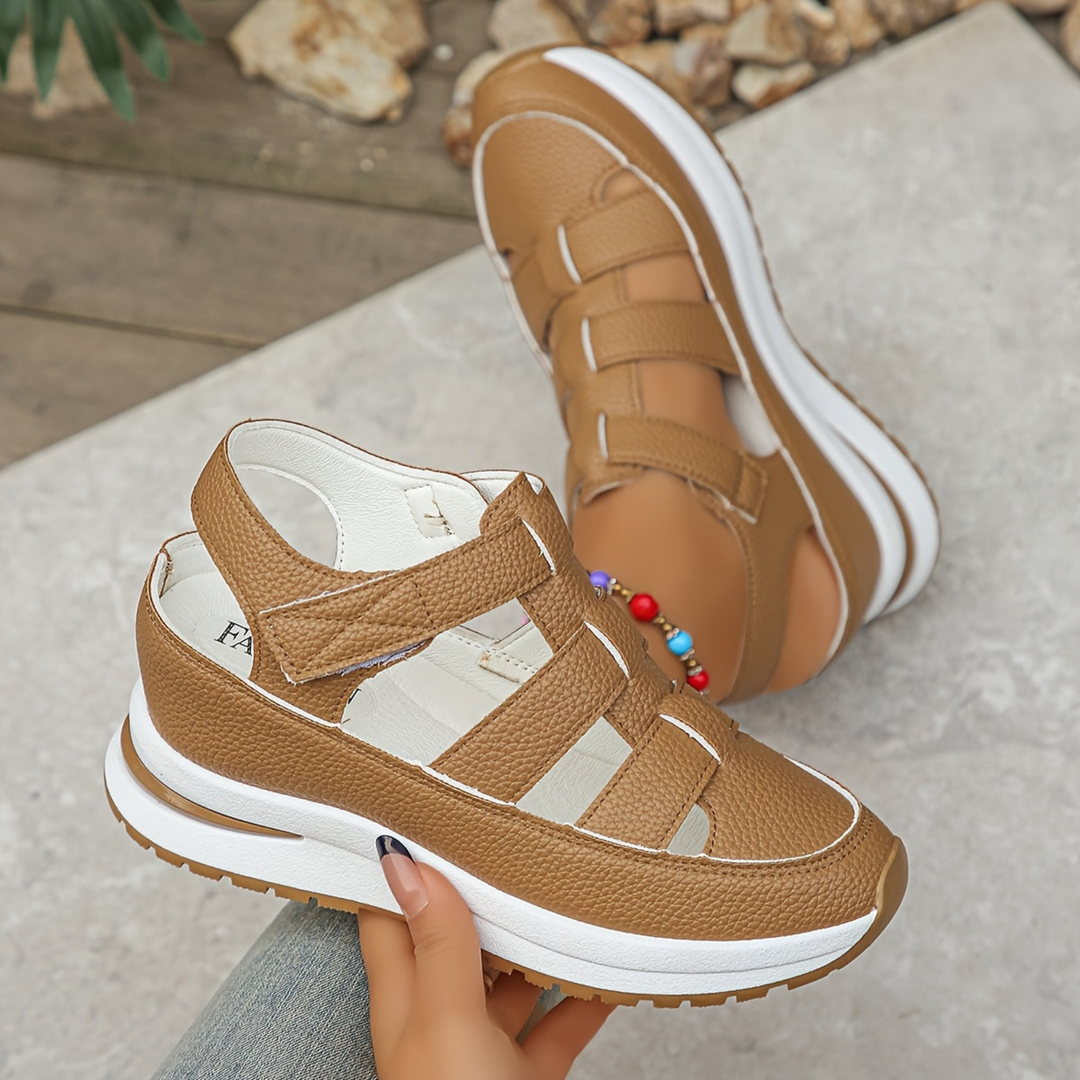 Cosima | Women's Leather Caged Platform Sport Sandals