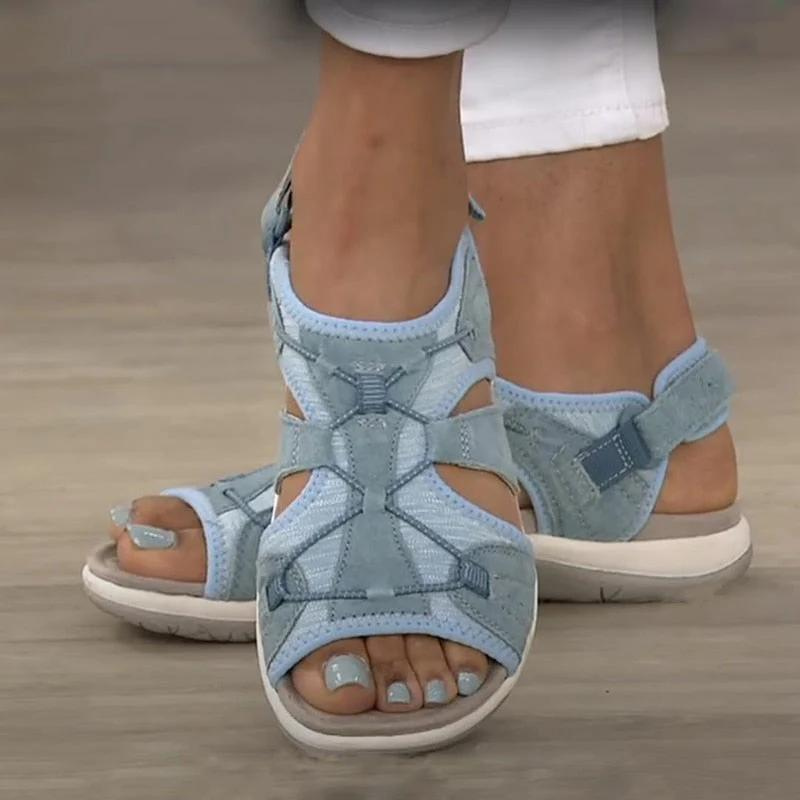 Dara | Women's Orthopaedic Adjustable Multi-Strap Flat Sandals