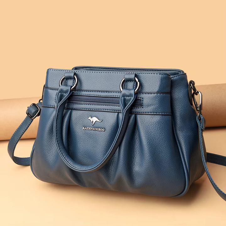 Darcy | Women's Leather Ruched Top Handle Handbag