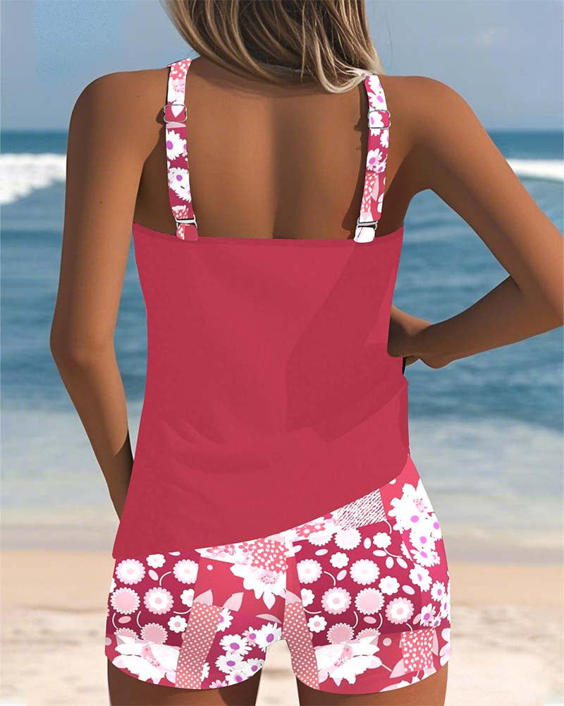 Darcy | Women's Quick-Dry Floral Print Tankini Shorts Set