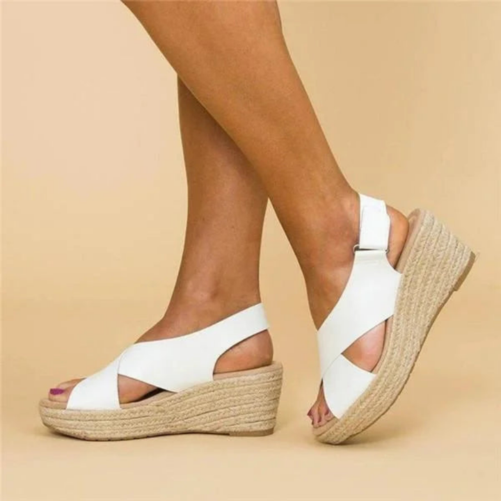 Demi | Women's Orthopedic Leather Espadrille Wedge Sandals
