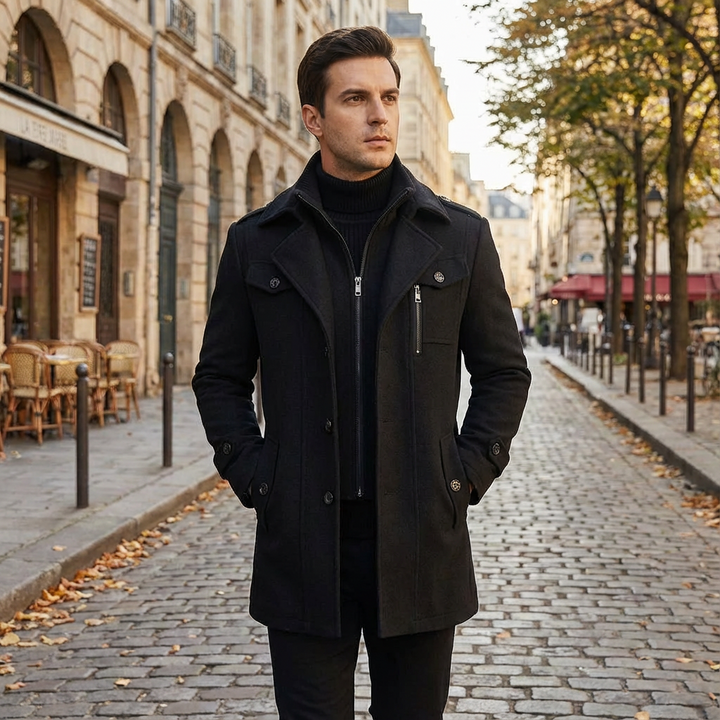Derrick | Men's Single Breasted Pea Coat