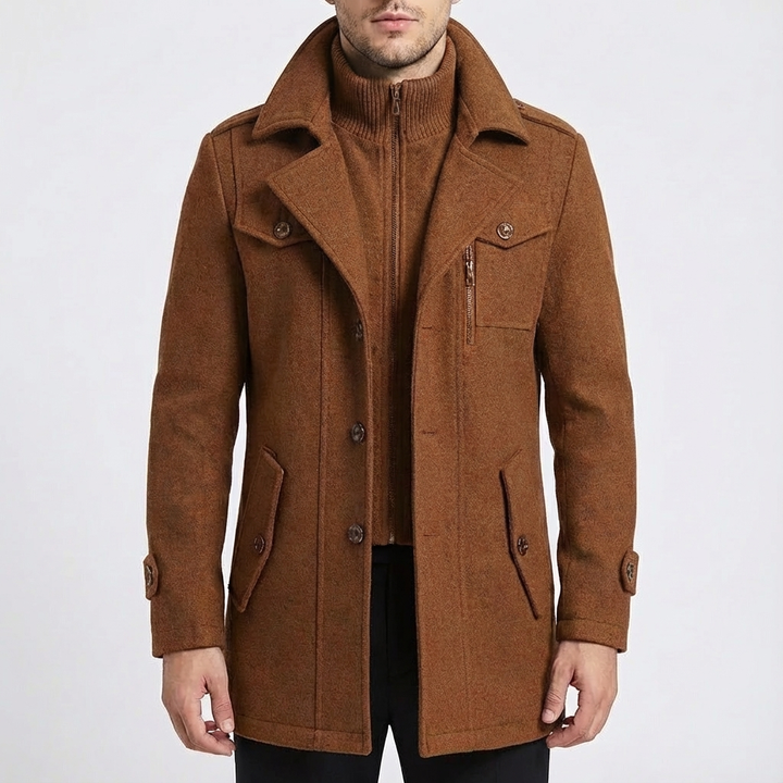 Derrick | Men's Single Breasted Pea Coat