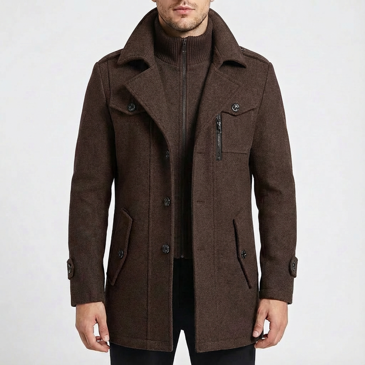 Derrick | Men's Single Breasted Pea Coat