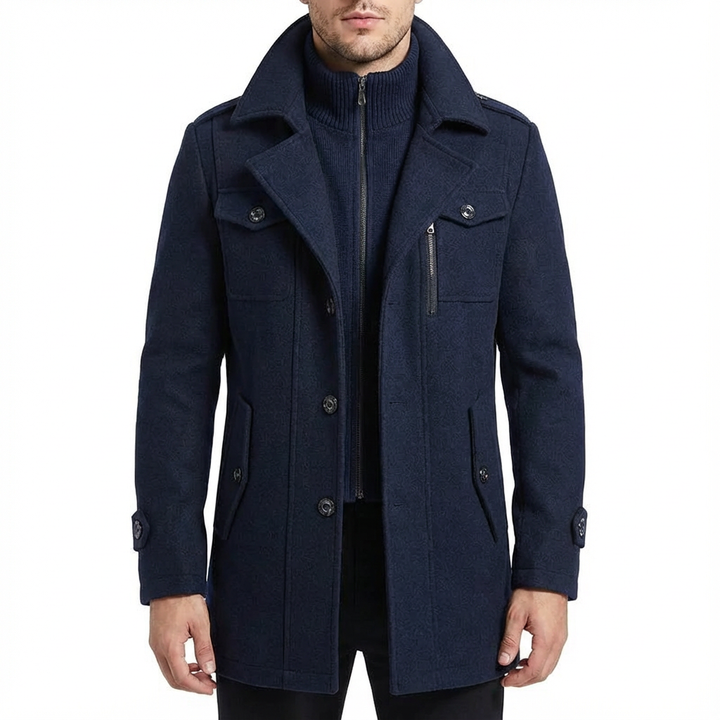 Derrick | Men's Single Breasted Pea Coat