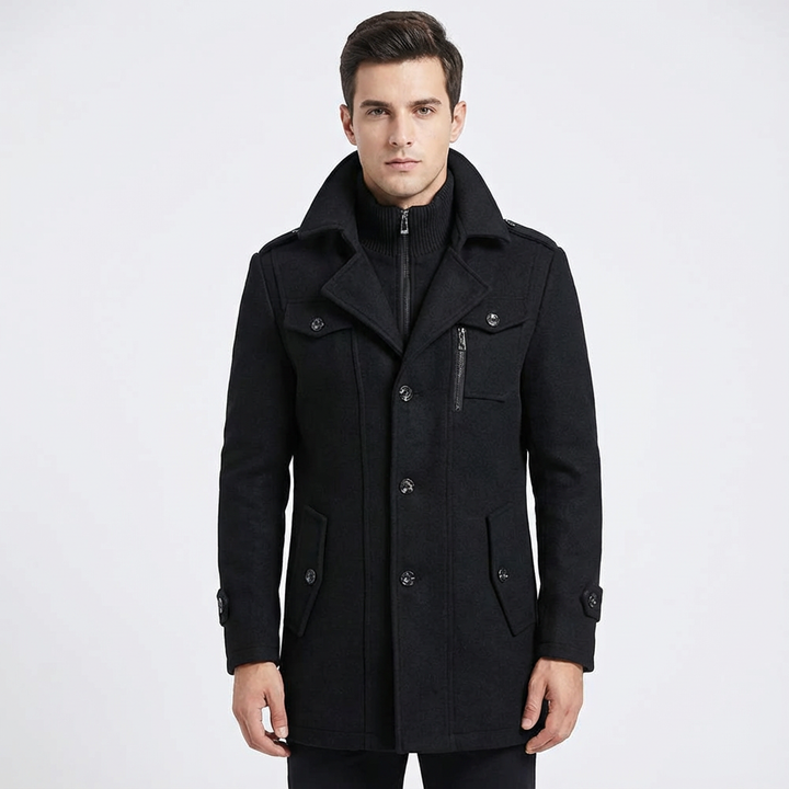 Derrick | Men's Single Breasted Pea Coat