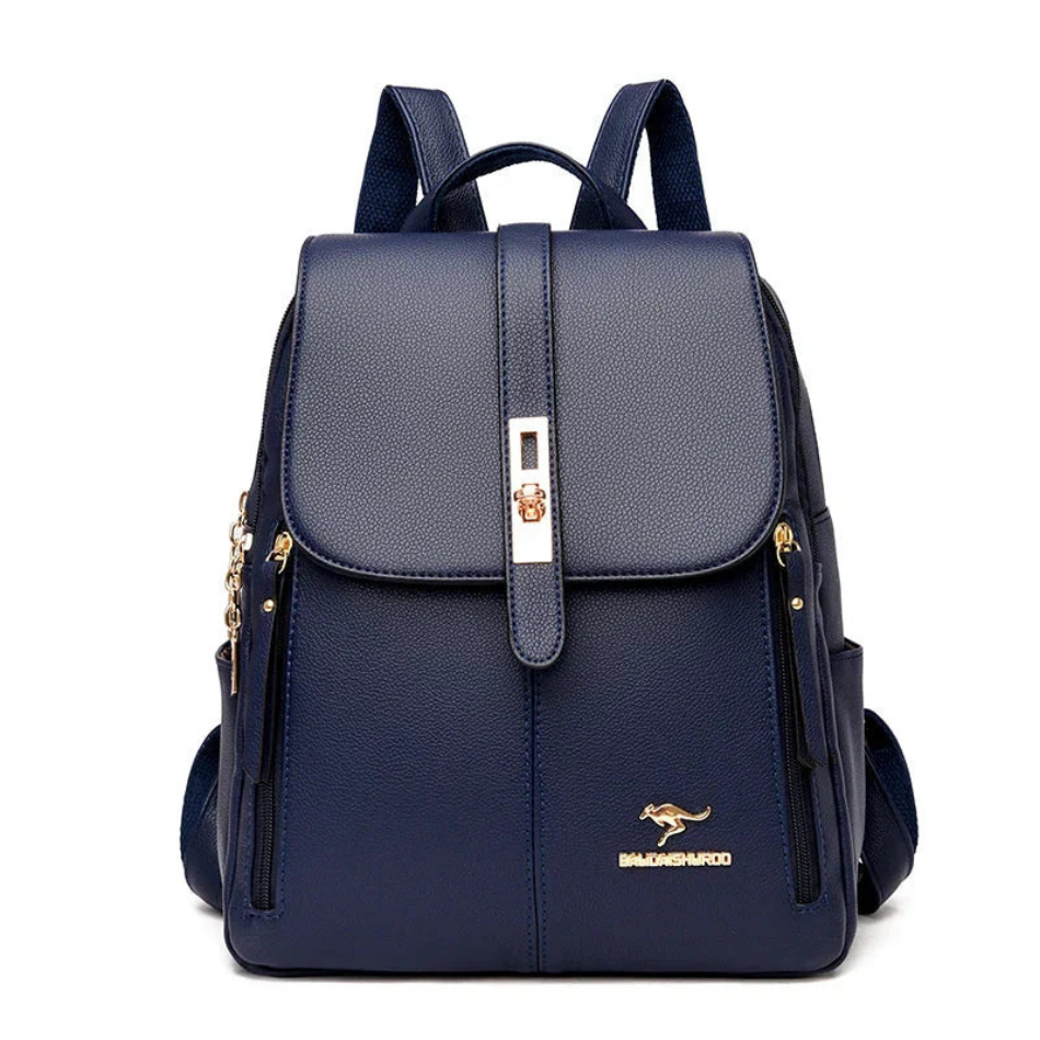 Elise | Women's Leather Flap-Closure Structured Backpack