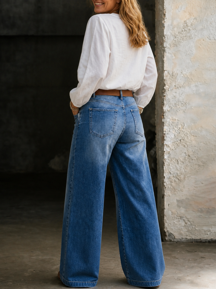 Ellis | Women's Denim High-Waist Wide-Leg Jeans
