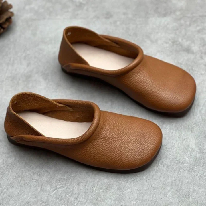 Esme | Women's Orthopedic Leather Slip-On Ballet Flats