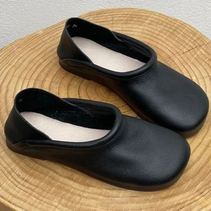 Esme | Women's Orthopedic Leather Slip-On Ballet Flats