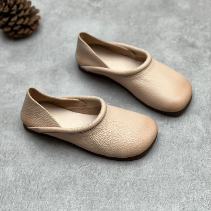 Esme | Women's Orthopedic Leather Slip-On Ballet Flats