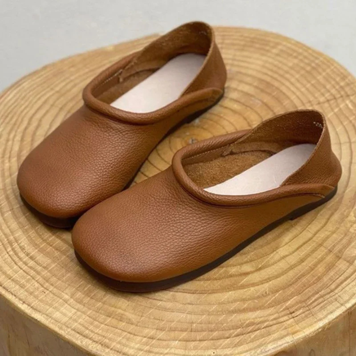 Esme | Women's Orthopedic Leather Slip-On Ballet Flats