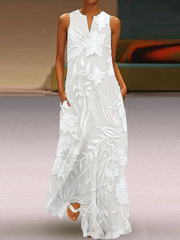Evangeline | Women's Cotton Sleeveless Maxi Dress