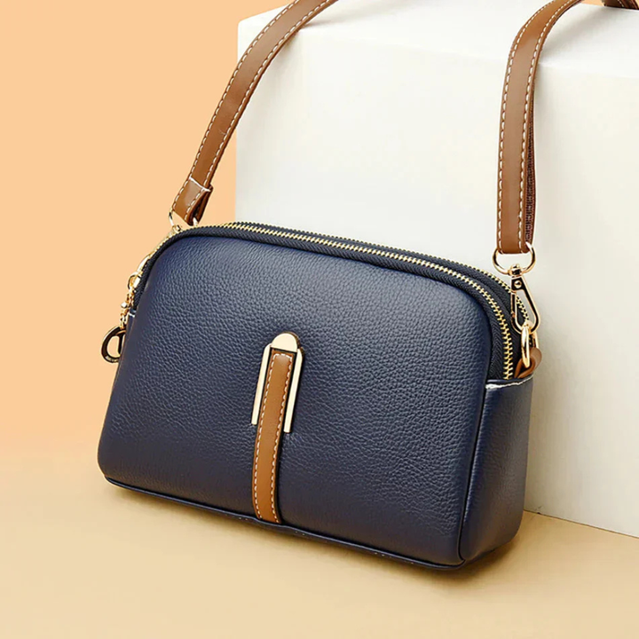 Faroe | Women's Leather Zip-Top Compact Crossbody Bag