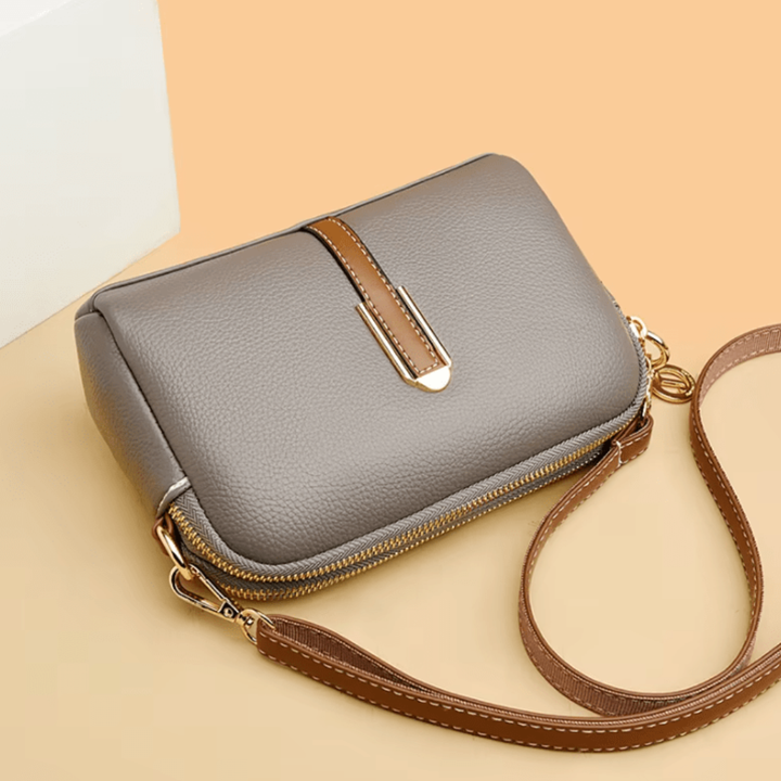 Faroe | Women's Leather Zip-Top Compact Crossbody Bag