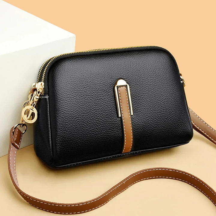Faroe | Women's Leather Zip-Top Compact Crossbody Bag